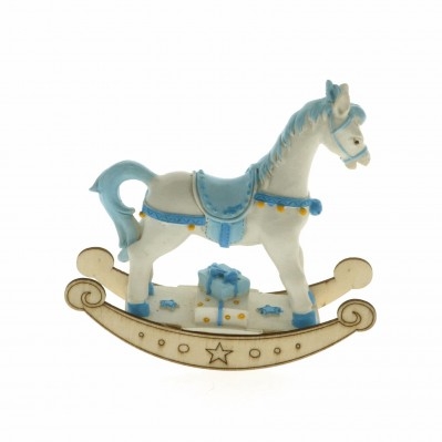 CAVALLUCCIO A DONDOLO CM.12 CELESTE