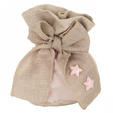 DUE STELLE BAG CONFETTI PALLA ROSA CM.10 