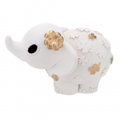 ELEFANTE BIANCO QUADRIFOGLIO 9*7