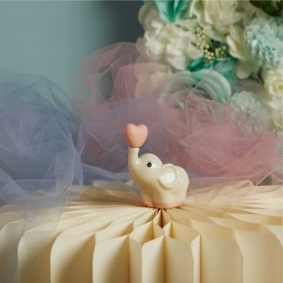 Bomboniere Nascita e Battesimo Claraluna: Elefantino Economico a soli 3,90€ - Rosa cm. 6x3,3x7,5