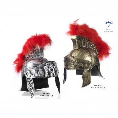 ELMO CENTURIONE ROMANO 30 CM. PLASTICA-ARGENTO