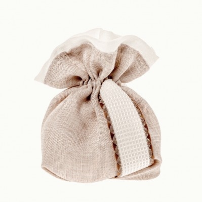 SACCOCCINO CONFETTI FASCIA BAG QUADRO CM.10 BEIGE 