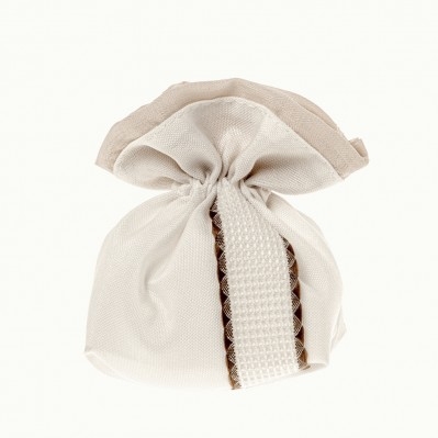 SACCOCCINO CONFETTI FASCIA BAG QUADRO CM.10 BIANCO 