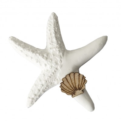 DECORAZIONE GESSETTO STELLA CONCHIGLIA CM 5 