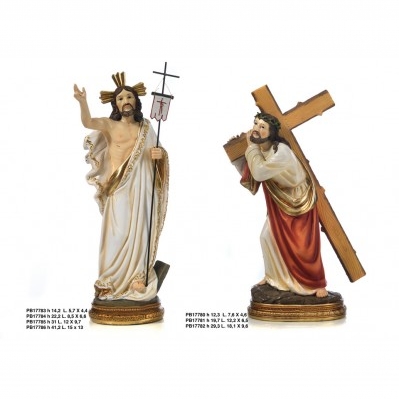 GESU' CHE PORTA LA CROCE 29.3 CM.RESINA