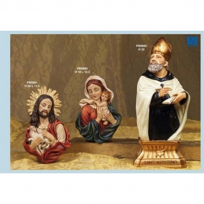 GESU' CON PECORA 20 CM.RESINA APP.