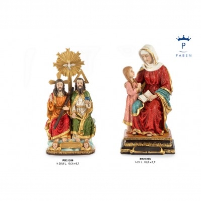 GRUPPO SANT'ANNA E MARIA BAMBINA 21 CM.RESINA