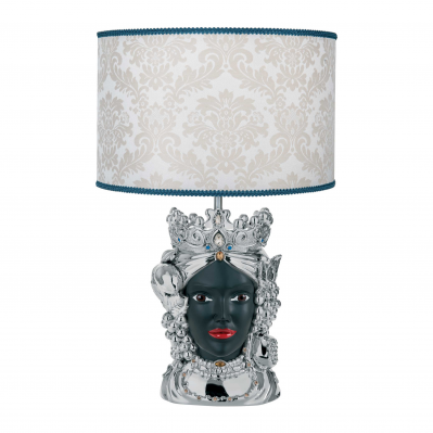 LAMPADA MORI LEI ARGENTO/NERO H. 50