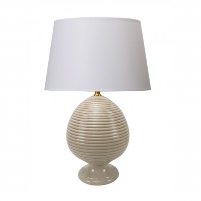 LAMPADA TAUPE BASE PORCELLANA
