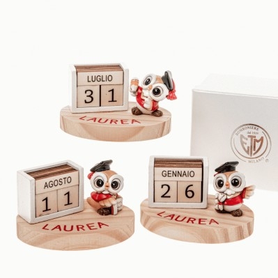 LAURO CALENDARIO CM11 H6 C/BOX BOMBONIERA LAUREA