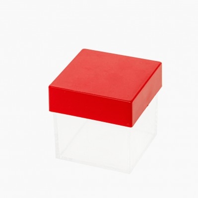 MAGIC BOX PER CONFETTI CM.5,5 H.5 ROSSA LAUREA