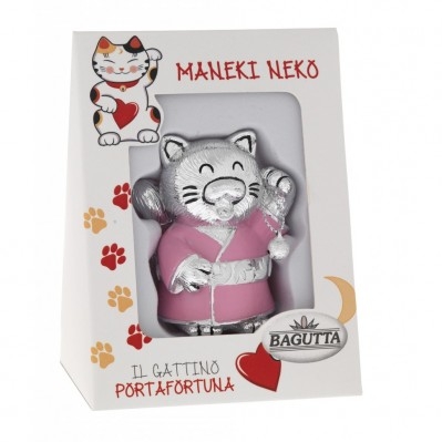 MANEKI NEKO CON ZAMPA SX ALZATA - ROSA