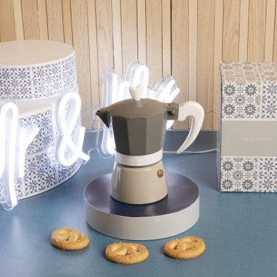 MOKA COLORE TORTORA 2 TAZZE