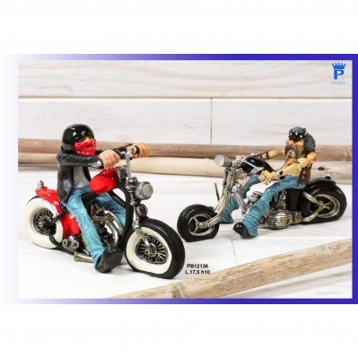 MOTOCICLISTA 17.5 CM. RESINA