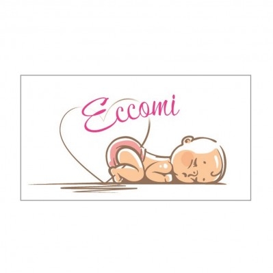NASCITA ECCOMI ROSA 20/1000