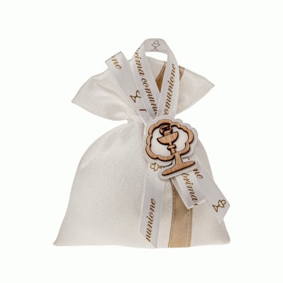 SACCHETTO CONFETTI NASTRO BAG CM.10X12 COMUNIONE 
