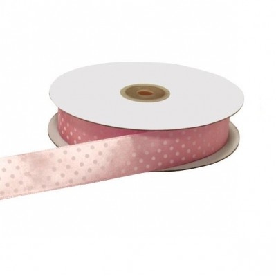 NASTRO DP RASO POIS ROSA 