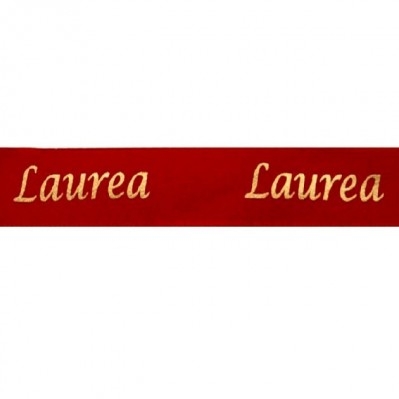 NASTRO LAUREA ROSSO 15MM 25MT