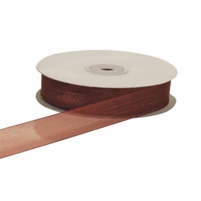 NASTRO ORGANZA BORGOGNA 40MM 50MT 