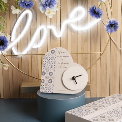 OROLOGIO CUORE MAIOLICA