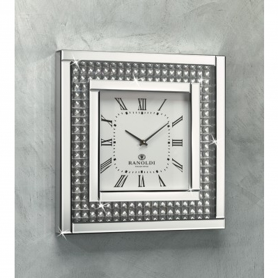 OROLOGIO DA PARETE CON BORDI DECORATI CON CRISTALLI - RANOLDI
