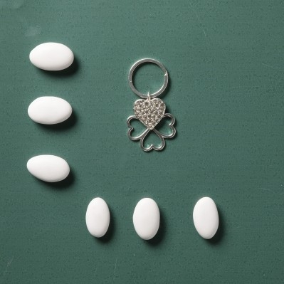 PORTACHIAVI SILVER QUADRIFOGLIO CM.3