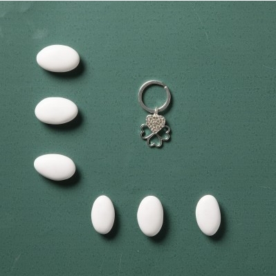 PORTACHIAVI SILVER QUADRIFOGLIO CM.2,5