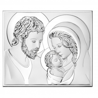 pannello sacro “Sacra Famiglia” retro legno – 18×24 Cm
