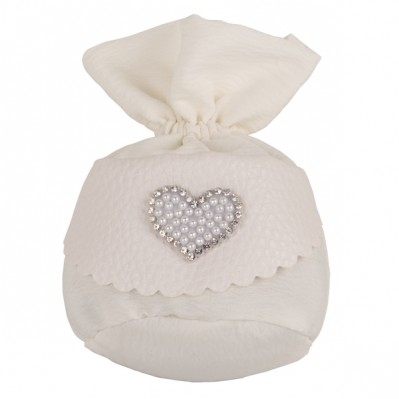 SACCHETTINO CONFETTI PERLE BAG PALLA CM.10 CUORE 