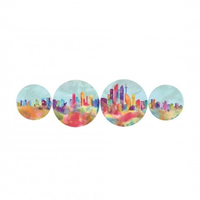 Piatti Decorativi Da Parete Seattle - Set 4 pz