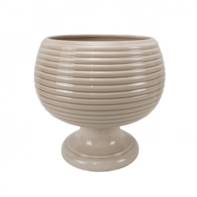 PORTAPIANTE TAUPE PORCELLANA CM.27X28