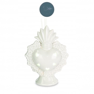 PROFUMATORE CUORE EX VOTO CON LED BIANCO