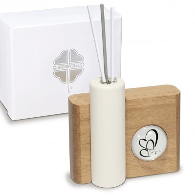 BOMBONIERA SOLIDALE - QF MILANO DIFFUSORE BIANCO CM 10X10 C/BOX 