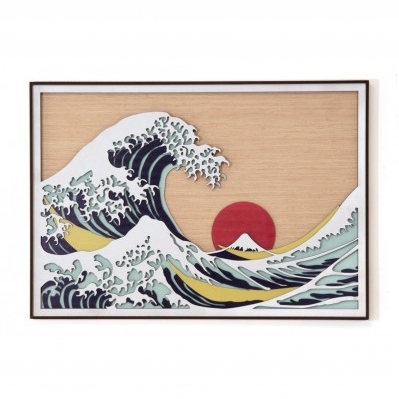 QUADRO 56X40 ONDA KANAGAWA 4 STRATI