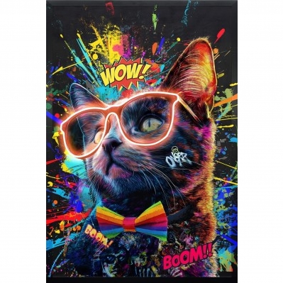 QUADRO LED GATTO