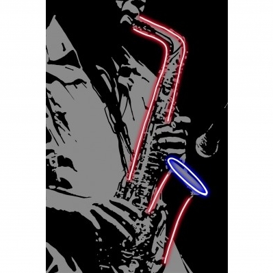 QUADRO LED CON SAX