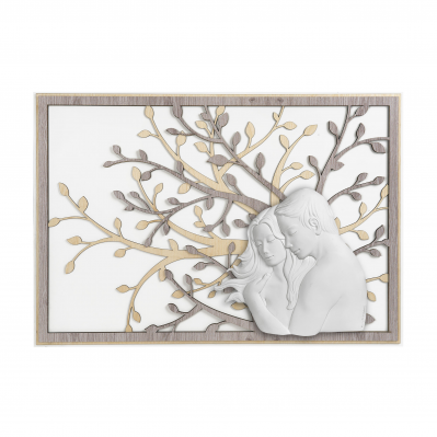 Quadro moderno in legno piccolo con raffigurata una coppia abbracciata