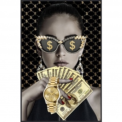 QUADRO VETRO MONEY