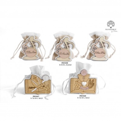 PORTACONFETTI COMUNIONE CALICE - SPIGHE - UVA 7.6 CM.