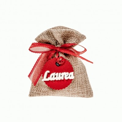 PORTACONFETTI RUSTIC LAUREA BAG CM.8X10 