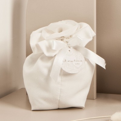 SACCHETTO CONFETTI ROSE - SMALL BIANCO