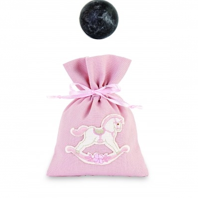 SACCHETTO CONFETTI CAVALLINO ROSA