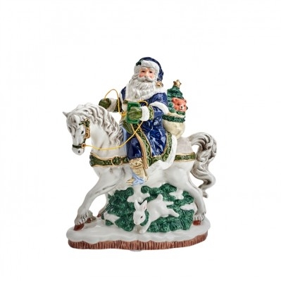 SANTA CLAUS CERAMICA BLU