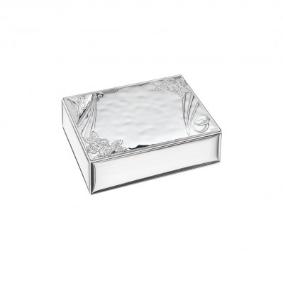 SCATOLA CON FASCE 25° NOZZE D'ARGENTO ROSE 10X15