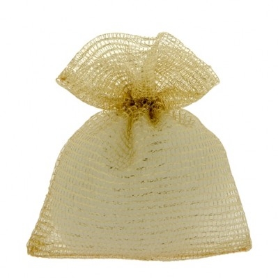 SACCHETTO CONFETTI RETINA CM.10X12 NOZZE D'ORO 