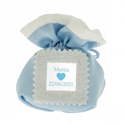 PORTA CONFETTI SELMA BAG QUADRO CM.10 CIELO 