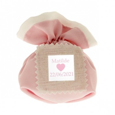 PORTA CONFETTI SELMA BAG QUADRO CM.10 ROSA 
