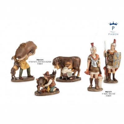 SET 3 FIGURINE PRESEPE 14.7 CM. RESINA