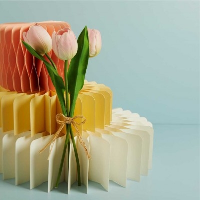 Set 3 Tulipani Claraluna Rosa Cm 33