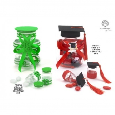 SET BARATTOLO CON 9 BARATTOLI LAUREA